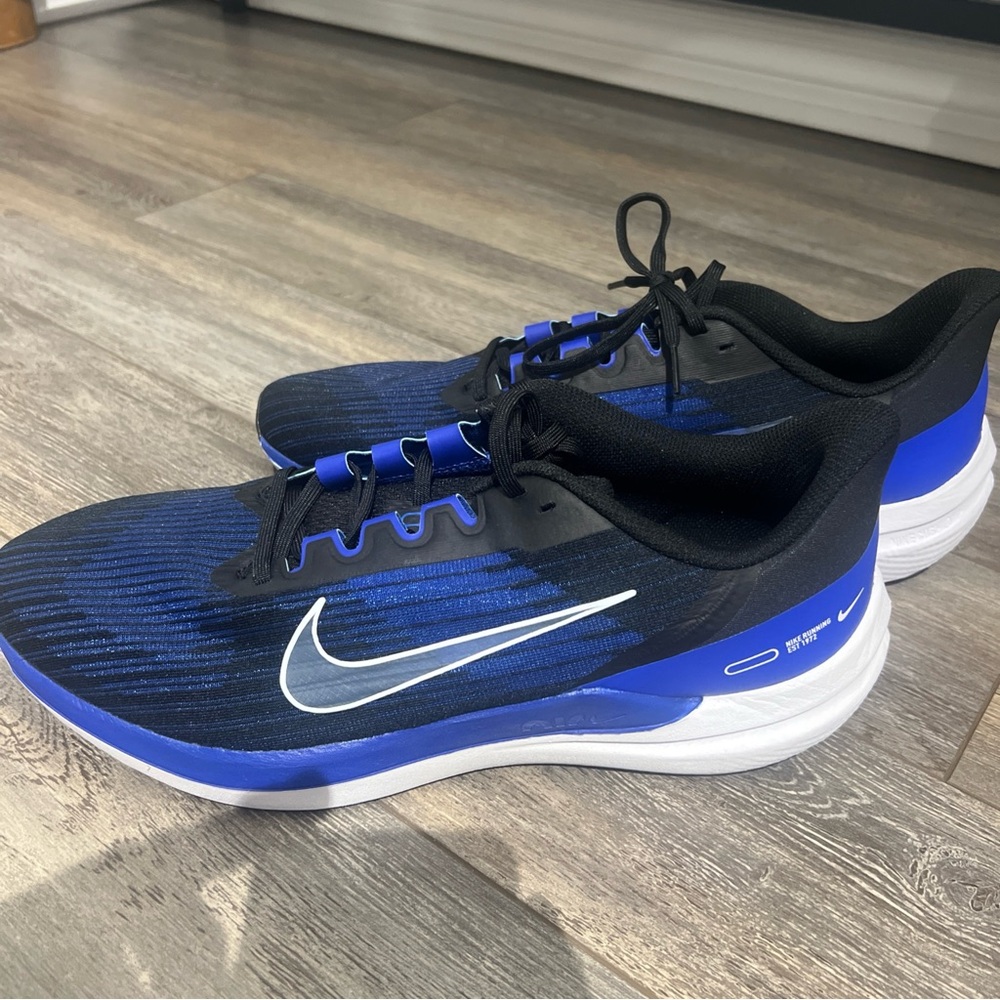 Nike Air Winflo 9 Black Old Royal DD6203-004 Size 13